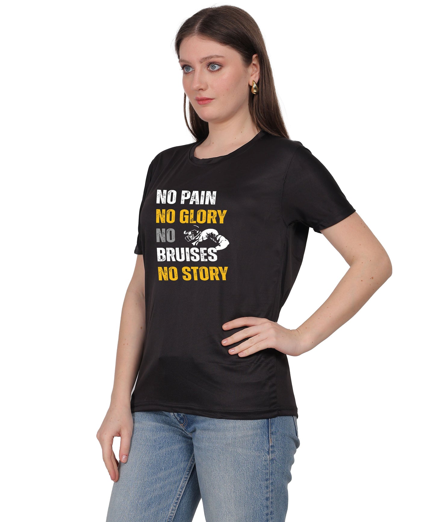 No Pain No Glory Soccer T-Shirt, Red, Short Sleeve Graphic Design, Athletic Casual Wear